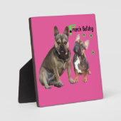 Französische Bulldogge Gute Freunde French Bulldog Fotoplatte (Vorderseite)