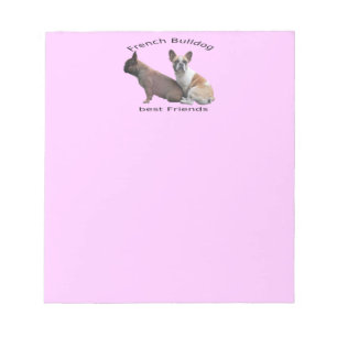Französische Bulldogge Gute Freunde French Bulldog Notizblock