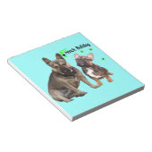 Französische Bulldogge Gute Freunde French Bulldog Notizblock (angewinkelt)