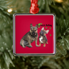 Französische Bulldogge Gute Freunde French Bulldog Ornament Aus Metall