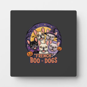 Französische Bulldogge Halloween Boo Hunde Vektor Fotoplatte