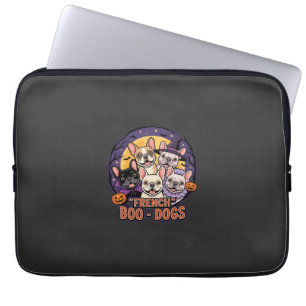 Französische Bulldogge Halloween Boo Hunde Vektor Laptopschutzhülle