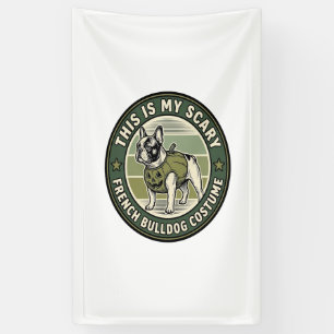 Französische Bulldogge Halloween Grusel Kostüm Banner