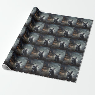 Französische Bulldogge Halloween Gruselig Geschenkpapier