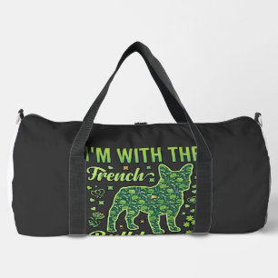 Französische Bulldogge Halloween Macaron Eiffeltur Duffle Bag