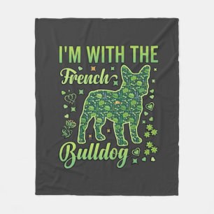 Französische Bulldogge Halloween Macaron Eiffeltur Fleecedecke