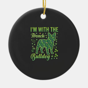 Französische Bulldogge Halloween Macaron Eiffeltur Keramik Ornament