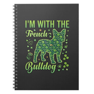 Französische Bulldogge Halloween Macaron Eiffeltur Notizblock