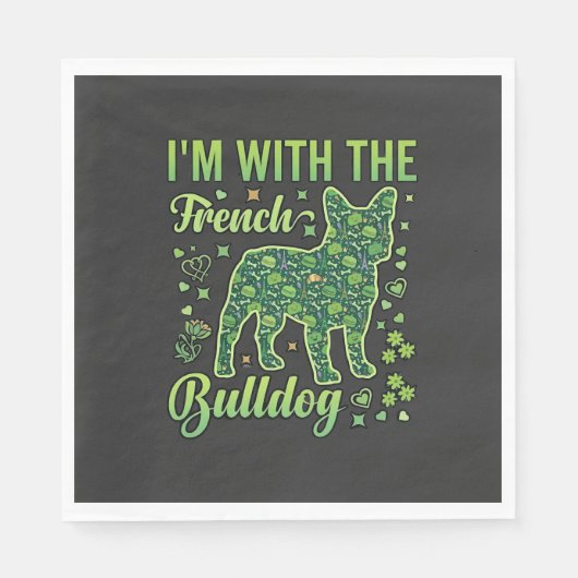 Französische Bulldogge Halloween Macaron Eiffeltur Serviette (Vorderseite)
