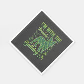 Französische Bulldogge Halloween Macaron Eiffeltur Serviette (Ecke)