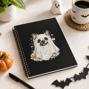 Französische Bulldogge Halloween Mädchen Süßer Gei Notizblock