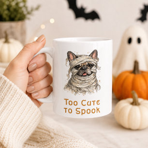 Französische Bulldogge Halloween Süße Mumie Kaffeetasse