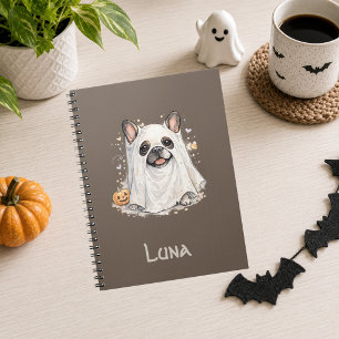 Französische Bulldogge Halloween Süßer Geist Notizblock