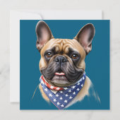 Französische Bulldogge Halstuch Labor Day Bulldog (Rückseite)