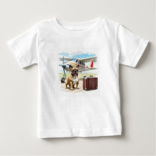 Französische Bulldogge Happy 4.Juli French Bulldog Baby T-shirt