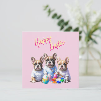 Französische Bulldogge Happy Easter French Bulldog Einladung