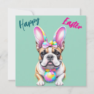 Französische Bulldogge Happy Easter French Bulldog Feiertagskarte