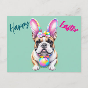 Französische Bulldogge Happy Easter French Bulldog Feiertagspostkarte