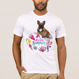 Französische Bulldogge Happy Summer French Bulldog T-Shirt