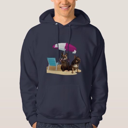 französische Bulldogge happy Summer Hoodie (Vorderseite)