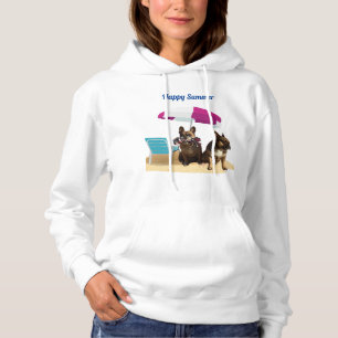 französische Bulldogge happy Summer Hoodie