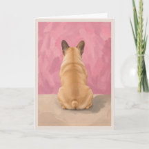 Französische Bulldogge Haustier Beileidskarte