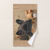 französische Bulldogge  hello Summer Ausweis Handt Handtuch (Handtuch)