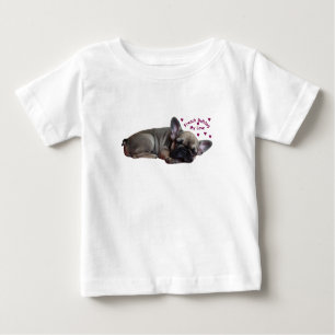 Französische Bulldogge Herz French Bulldog Baby T-shirt