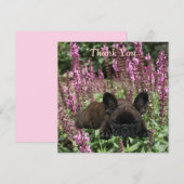 Französische Bulldogge Herz French Bulldog Einladung (Vorne/Hinten)