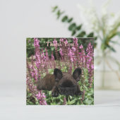 Französische Bulldogge Herz French Bulldog Einladung (Stehend Vorderseite)