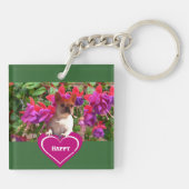 Französische Bulldogge Herz French Bulldog Mutter Schlüsselanhänger (Rückseite)