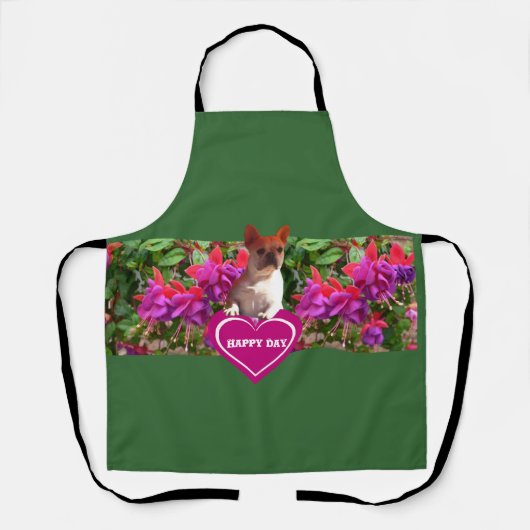 Französische Bulldogge Herz French Bulldog Mutter Schürze (Vorderseite)