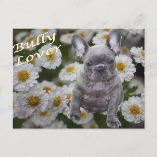 Französische Bulldogge Herz French Bulldog Postkarte (Vorderseite)