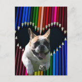 französische Bulldogge Herz French Bulldog Postkarte (Vorderseite)