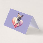 Französische Bulldogge Herz Valentinstags  (Vorderseite)