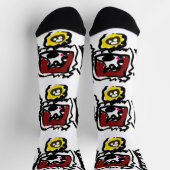 Französische Bulldogge Herzen   Socken (Oben)