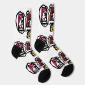Französische Bulldogge Herzen   Socken (Rechts)