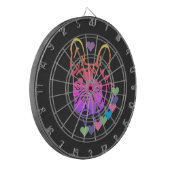 Französische Bulldogge Herzhalsband French Bulldog Dartscheibe (Vorderseite Links)