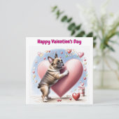 Französische Bulldogge Herzsprung French Bulldog  (Stehend Vorderseite)