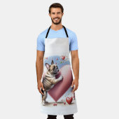 Französische Bulldogge Herzsprung French Bulldog Schürze (Getragen)