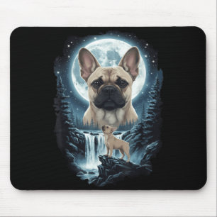 Französische Bulldogge heult zum Mond Meme 90er Ti Mousepad