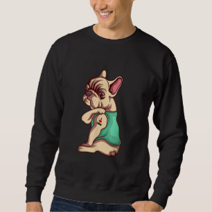 Französische Bulldogge Hund ich liebe Mama Tattoo Sweatshirt