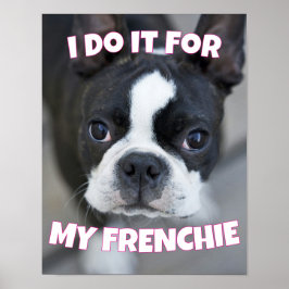 Französische Bulldogge Hund Mama Papa Tierliebhabe Poster