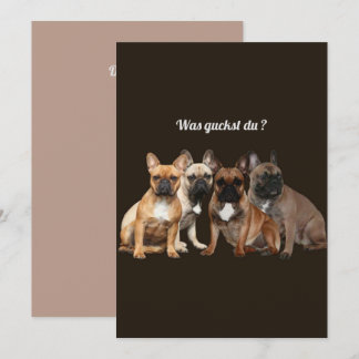 Französische Bulldogge Hundefamilie  Einladung