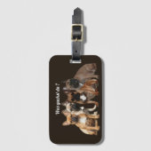 Französische Bulldogge Hundefamilie Gepäckanhänger (Vorderseite Vertikal)