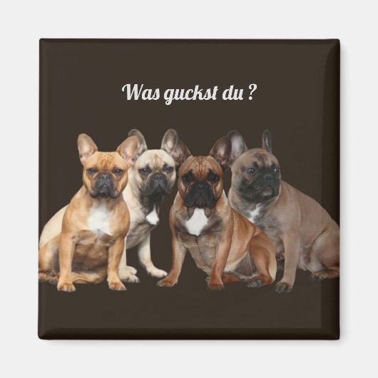 Französische Bulldogge Hundefamilie Magnet (Vorne)
