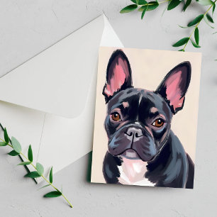Französische Bulldogge Hundemalerei Karte