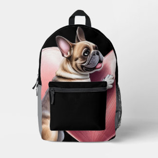 Französische Bulldogge I love you Bedruckter Rucksack