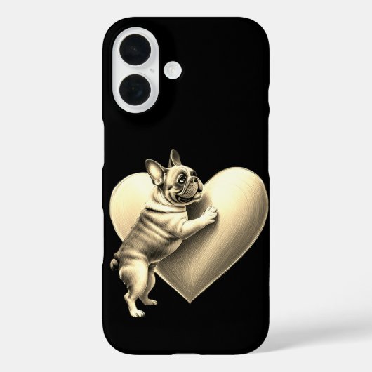Französische Bulldogge I love you Case-Mate iPhone Hülle (Rückseite)