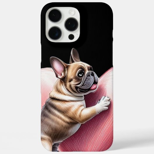Französische Bulldogge I love you Case-Mate iPhone Hülle (Rückseite)